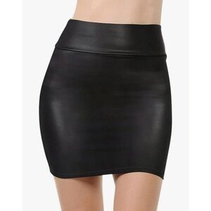 Sweet Hearts Mini Pencil Bodycon Faux Leather Skirt Medium New With Tags